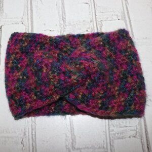 🌈✨ Chunky Crochet Headband – Colorburst Edition · Handmade · One Size